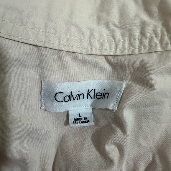 Calvin Klein Women Sz L Light pink Military Style Rolled Sleeve Utility Jacket - Picture 6 of 11